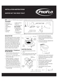 Notice ProFlo PF9002SWH Toilette