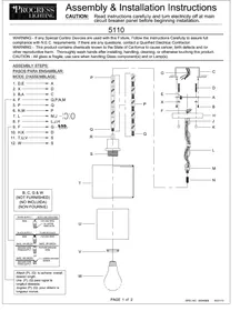 Notice Progress Lighting P5110 Éclairage