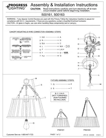 Notice Progress Lighting P500163 Éclairage
