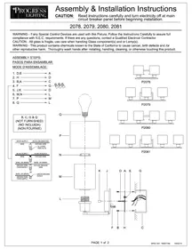 Notice Progress Lighting P2081 Éclairage