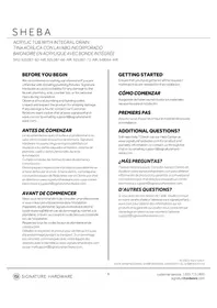 Notice Signature Hardware SHEBA 462912 Baignoire