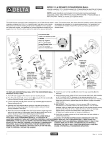 Notice DELTA RP20111 Robinetterie