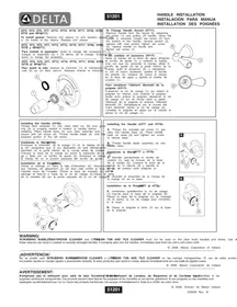 Notice DELTA H71PB Robinetterie