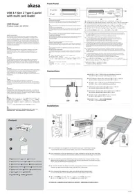 Notice AKASA AKICR33 Lecteur de mémoire