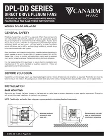 Notice Canarm DPL13DD Ventilateur industriel