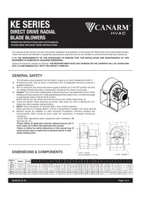 Notice Canarm KE11SX Ventilateur industriel