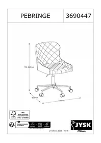 Notice JYSK PEBRINGE Chaise de bureau