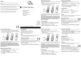 Notice SWITEL D7010 Téléphone