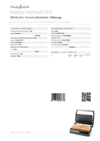 Notice NEDIS KAGR111FSR Grille pain