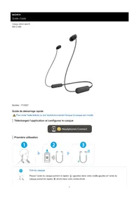Notice SONY WIC100 Casque audio