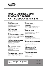 Notice AQUAPUR HG06591 Rasoir anti-bouloches