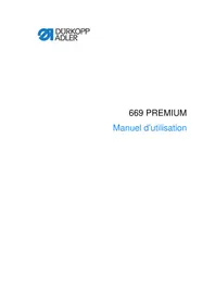 Notice Dürkopp Adler 669 PREMIUM Machine à coudre