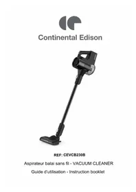 Notice CONTINENTAL EDISON CEVCB230B Aspirateur
