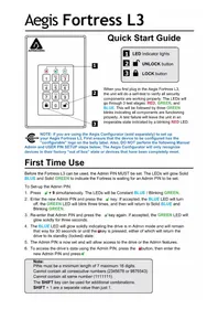 Notice Apricorn AEGIS FORTRESS L3 Disque dur externe