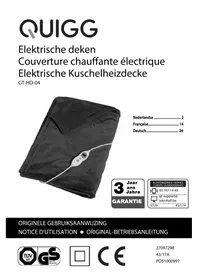 Notice QUIGG GTHD04 Heizdecke/-kissen