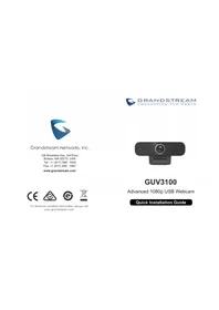 Notice GRANDSTREAM GUV3100 Webcam
