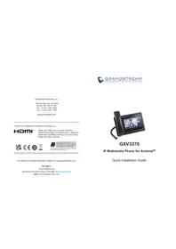 Notice GRANDSTREAM GXV3370 Telefon IP