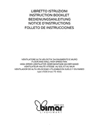 Notice Bimar VS58 Ventilatore