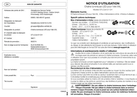 Notice GlobalTronics GTLCXXL01CH Chaîne lumineuse LED
