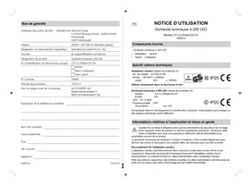 Notice GlobalTronics GTLC200LED02CH Guirlande lumineuse