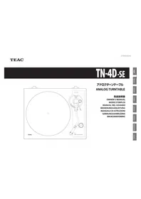 Notice TEAC TN4DSE Platine_disque