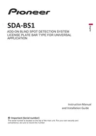 Notice PIONEER SDABS1 Detector