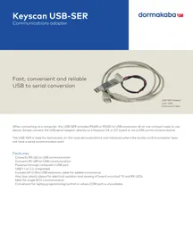 Notice KABA KEYSCAN USBSER Adaptateur de communication