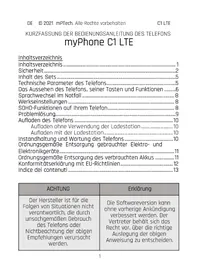 Notice myPhone C1 LTE Téléphone mobile