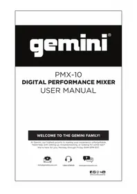 Notice GEMINI PMX10 DJ-Ausrüstung