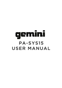 GEMINI PASYS15 - Système hifi