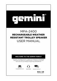Notice GEMINI MPA2400 Sistema hi-fi