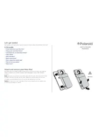 Notice MOTOROLA POLAROID INSTASHARE PRINTER Bärbar skrivare