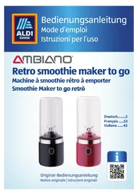 Notice Ambiano GTSMB01 Frullatore