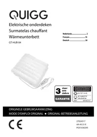 Notice QUIGG GTHUB04 Heizdecke/-kissen