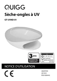 Notice QUIGG GTUVND01 Sèche-ongles
