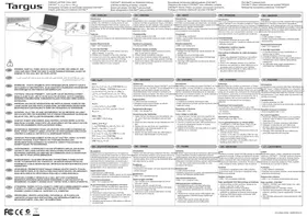 Notice TARGUS AWE61EU Système de refroidissement pour ordinateur portable