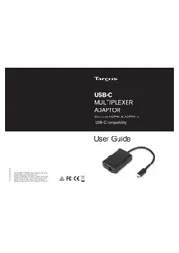 Notice TARGUS ACA41EUZ Dockstation