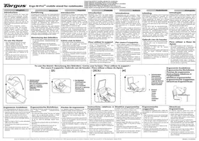 Notice TARGUS AWE04EU Support pour ordinateur portable