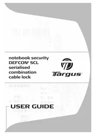 Notice TARGUS PA410S1 Serrure