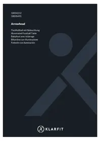 Notice Klarfit ARROWHEAD Table