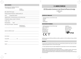 Notice GlobalTronics GT60SCLWW05 Décoration lumineuse