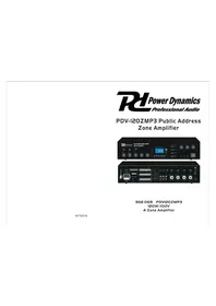 Notice Power Dynamics PDV120ZMP3 Système de sonorisation