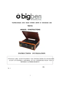 Notice BIGBEN TD113SPS Platine_disque