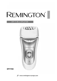 Notice REMINGTON EP7700 Epilateur