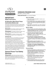 Sun Joe 24VHCSLTE - Saw