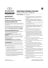 Notice Sun Joe PPG400 Generator