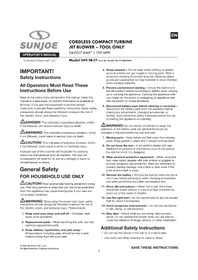 Notice Sun Joe 24VTBCT Stapler