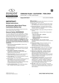 Notice Sun Joe 24VTLRCT Stapler