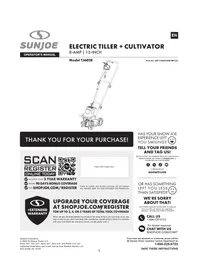 Notice Sun Joe TJ602E Stapler