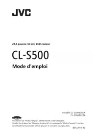 Notice JVC CLS500 Télévision